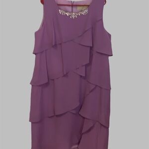 Elegant Purple Midi Dress